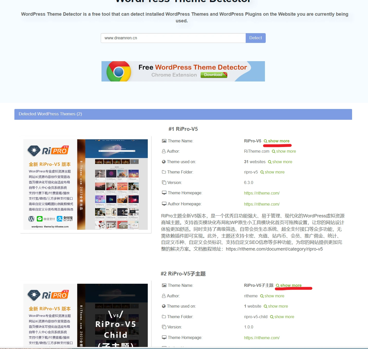 图片[3]-推荐一个给力的WordPress主题和插件检测网站Themesinfo-追梦人